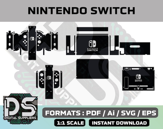 Nintendo Switch Vector Templates for Custom Sticker Graphic