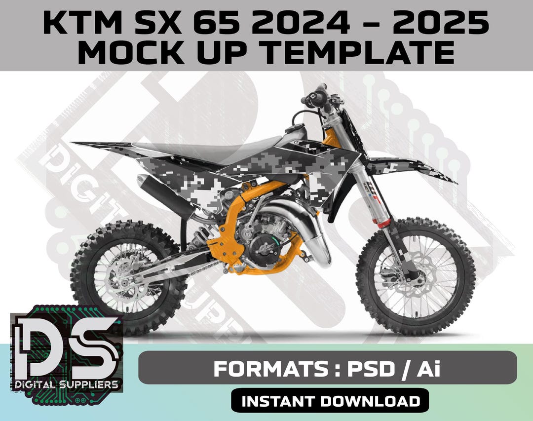 Javi motor cycle-2 特注シート KTM SX 65 24-25 Mock up Templates for Custom Motocross