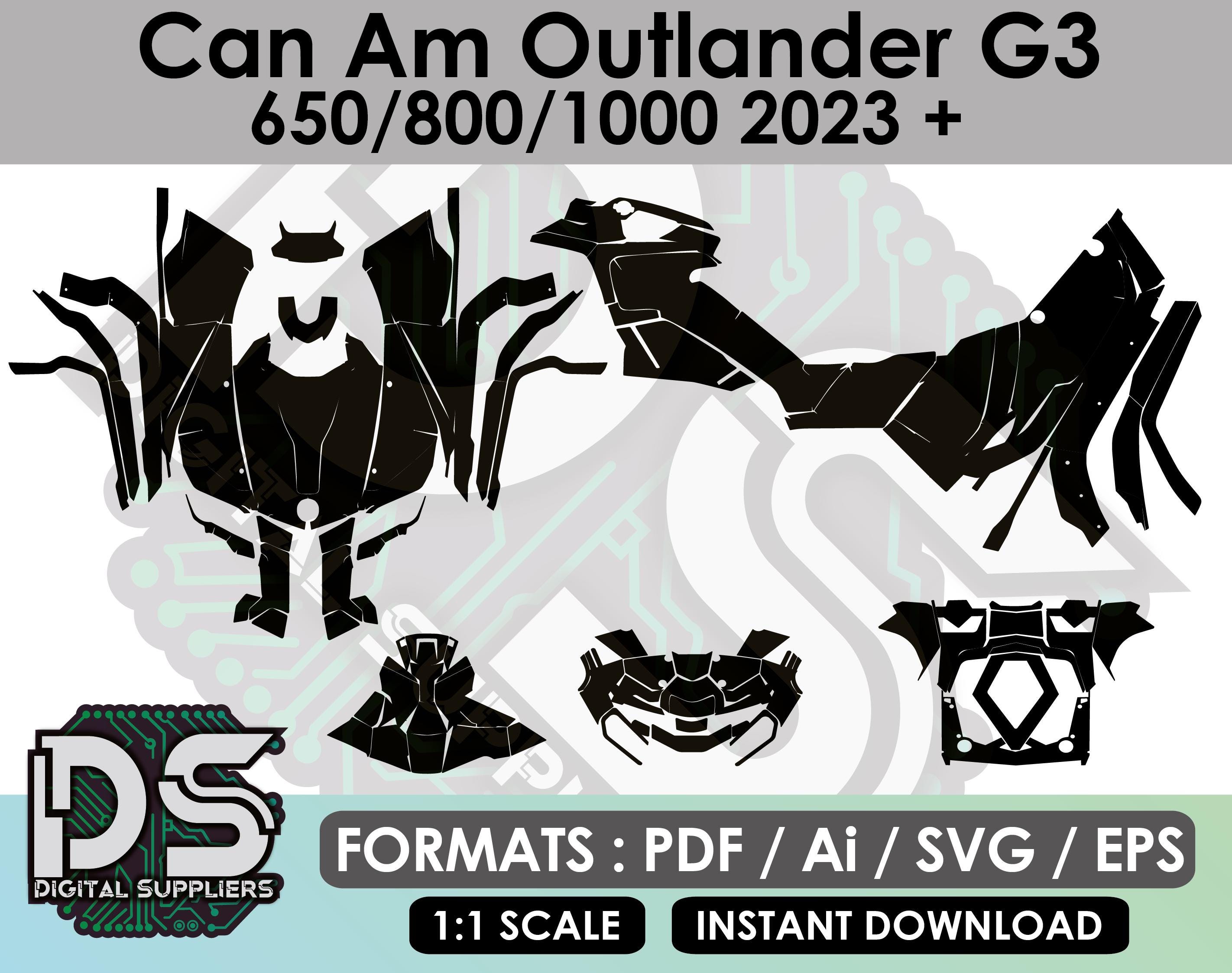 やま様オーダーページ Can Am Outlander G3 650 800 1000 2023 + Vector Templates for