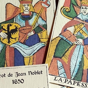Tarot de Marsella: Jean Noblet 1650 [HECHO A MANO] facsímil restaurado, 22 cartas [EDICIÓN LIMITADA, 50 ejemplares]