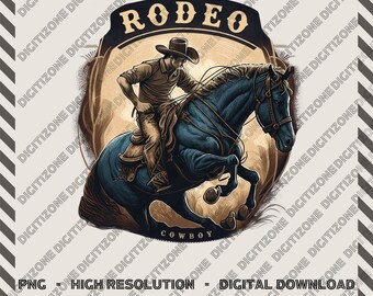 Rodeo PNG Western Cowboy Cowgirl Country Sublimeringsdesign Digital Nedladdning Omedelbar Western Rodeo Western Design Cowboy Rodeo Cowboykonst