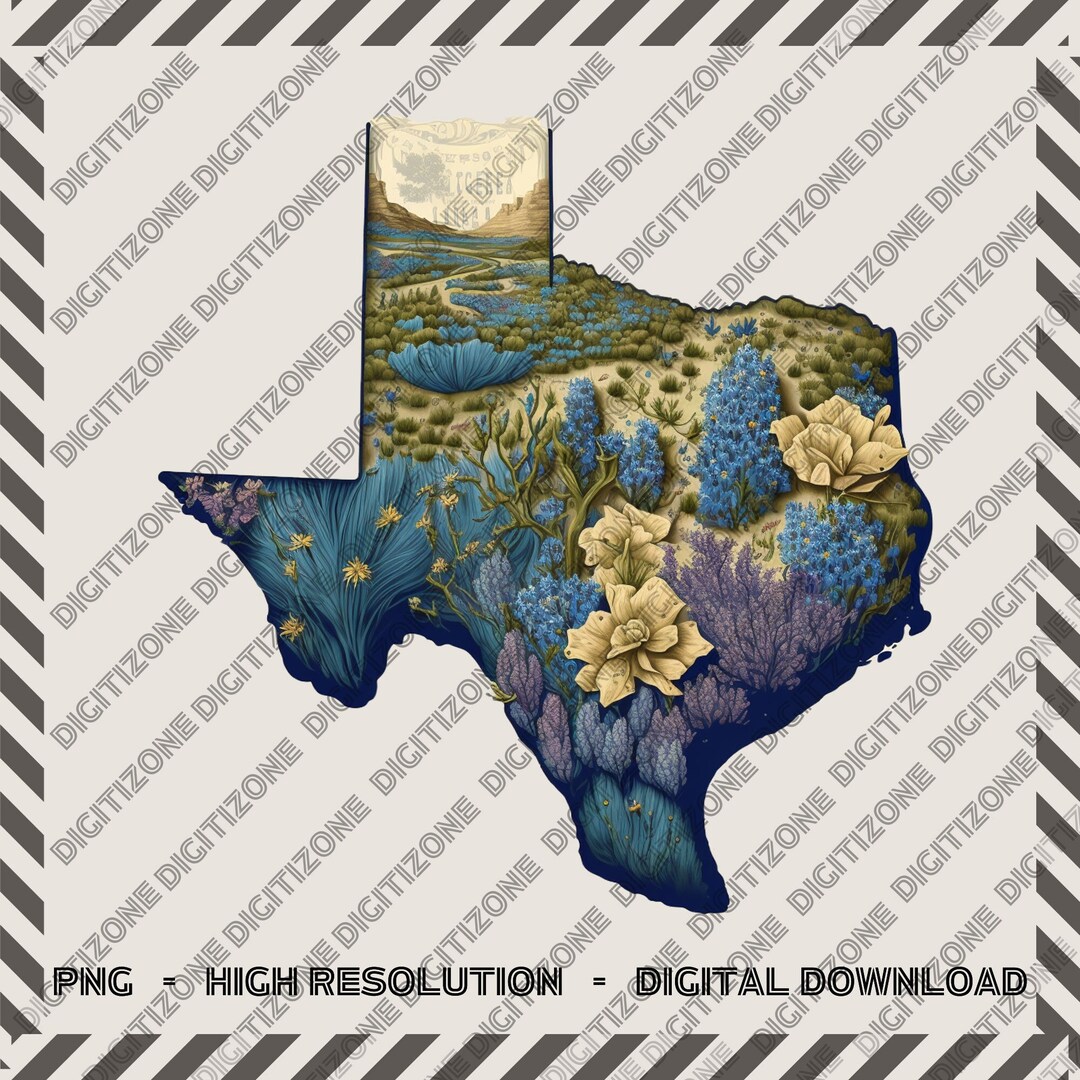 Texas Bluebonnets Wildflowers Texas State Flower Blue Flowers Texas Art ...