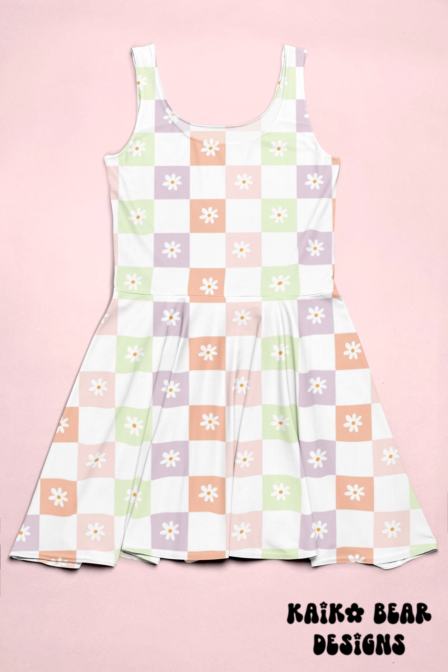 Daisy Checkered Seamless Pattern Checkerboard Seamless Spring Seamless ...