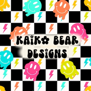 Smiley face seamless pattern summer seamless file checkered seamless checkerboard pattern colorful seamless smiley happy face thunderbolts