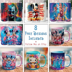 12oz Kids Tumbler Wraps Bundle 25 PNG Sublimation Tumbler Design Sippy Cup Bundle Wraps Instant Download Gift image 9