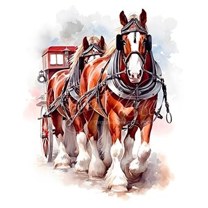 Vintage Western Horse Clipart Set Watercolor JPG Designs for Sublimation and Crafting Commercial Use Included Gift image 7