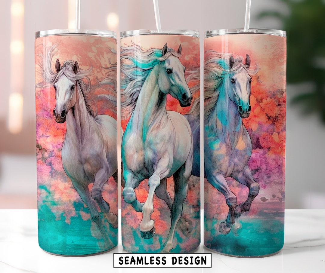 Retro Horse Tumbler Wrap Sublimation Designs Skinny 20oz Tumblers ...