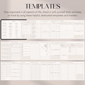 Digitaler Planer Undatiert, GoodNotes Planer, iPad & Android Planer, Digitaler Kalender, Täglich, Wöchentlich, Monatlich 2024 Undatiert Notability Planner Bild 7