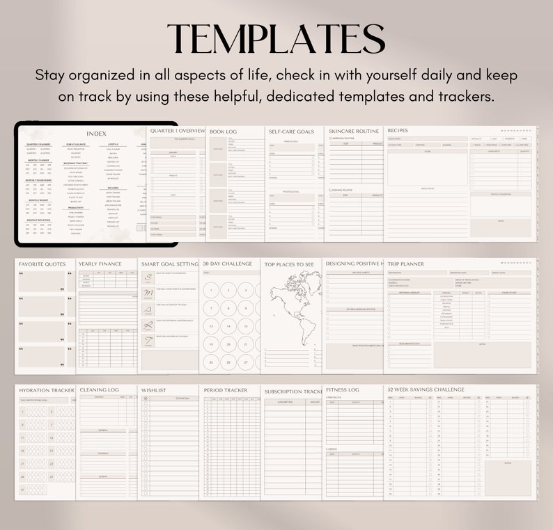 Digitale Planner Ongedateerd, GoodNotes Planner, iPad & Android Planner, Digitale Kalender, Dagelijks, Wekelijks, Maandelijks 2024 Ongedateerd Notability Planner afbeelding 7