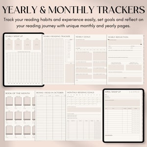 Digitales Lesetagebuch, digitaler Buch-Tracker für GoodNotes, digitales Leseprotokoll für iPad und Android, digitales Bücherregal, Porträt-Leseplaner Bild 8