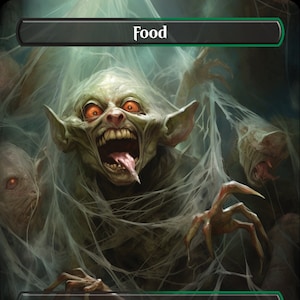 RAINBOW FOIL**** Custom proxy MTG LoTR Shelob Food-tokens
