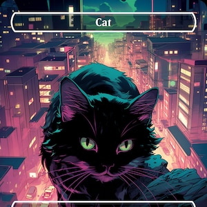 Proxies de jetons chat personnalisés (papier ou non) style anime, faits main pour le commandant magique edh et d'autres formats, lien de vie et vigilance