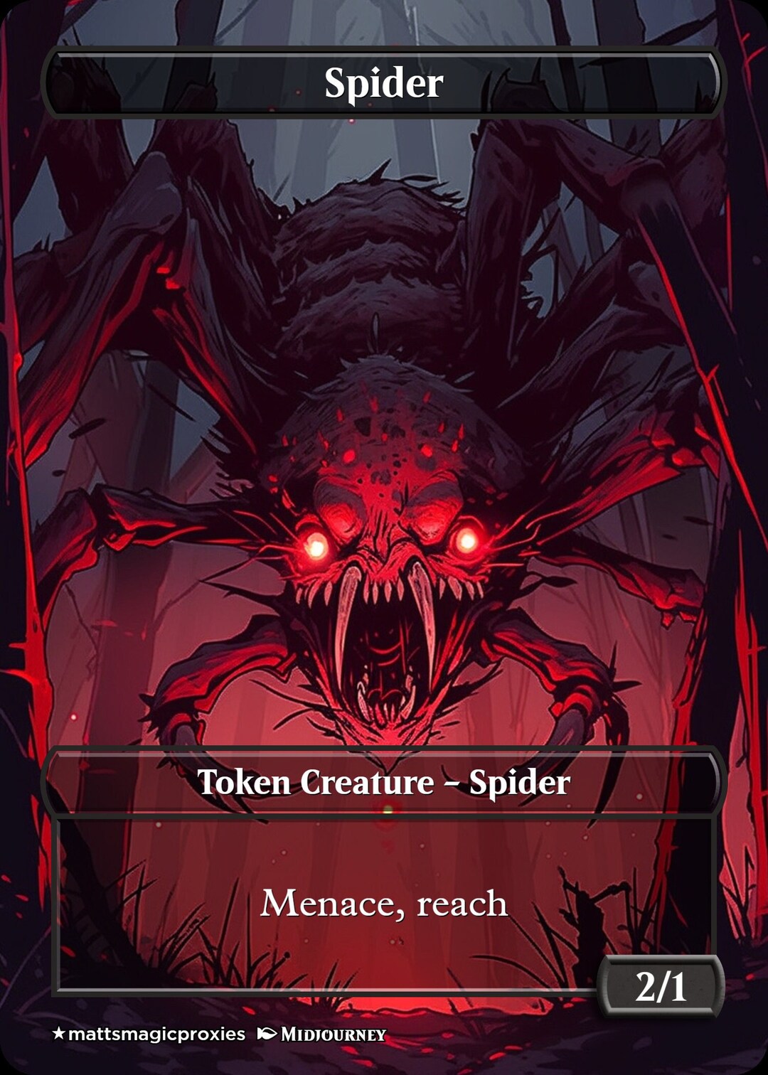 FOIL Custom MTG Shelob Spider Tokens Etsy
