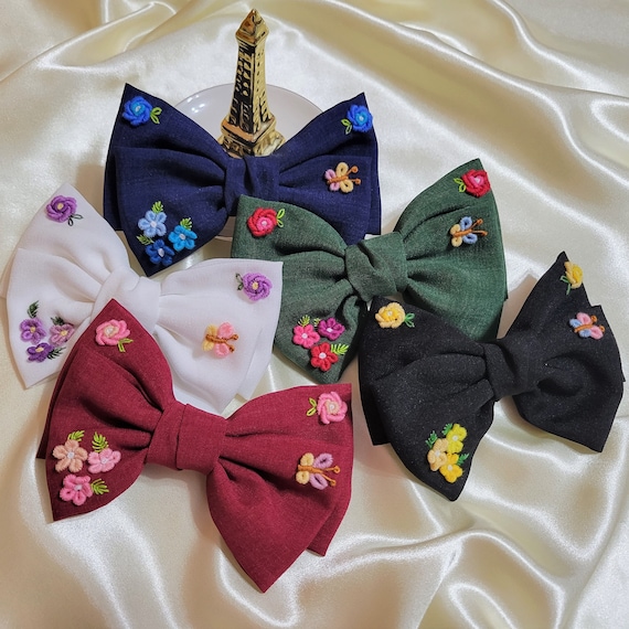 Classic Bow With Clip Holder Hair Bows Ribbon Bow Tie For Girls Baseba