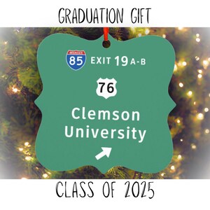 Clemson University Christmas Ornament Clemson Tigers Graduation Roommate Gift South Carolina Birthday Present Alumni Sorority