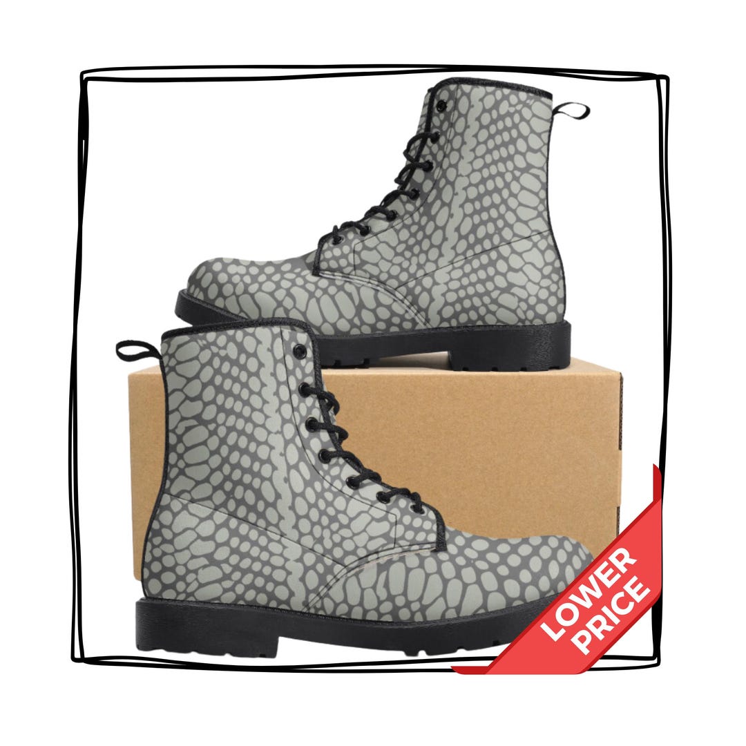 Natural Snake Print Boots Square Toe by La Sierra Boots