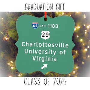 UVA Christmas Ornament University of Virginia Cavaliers Graduation UVA Wahoo Pendant Birthday Present Class of 2025 Gift UVA Decor