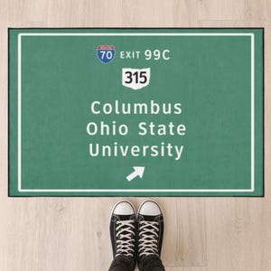 OSU Ohio State Universität Willkommen Matte OSU Buckeyes Teppich Bodenmatte OSU Eltern Alumni Graduate Fußmatte Geschenk