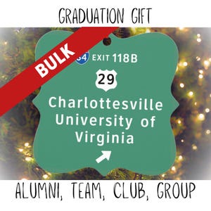 Bulk UVA Christmas Ornament University of Virginia Cavaliers Graduation UVA Wahoo Pendant Birthday Present Class of 2025 Alumni Gift