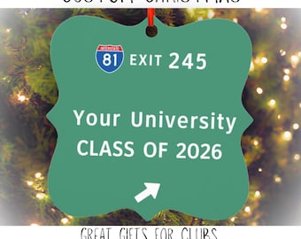 Custom Class of 2026 Christmas Ornament Graduate High School University Graduation Gift College Student Present