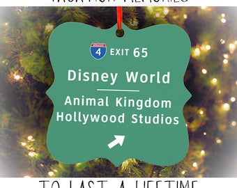 Disney Florida Animal Kingdom Hollywood Studios Christmas Ornament Vacation Memories Family Trip Destination Wedding Favors Girls Weekend