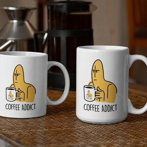 Coffee Addict - Infinite Zoom | Yellow Coffee Drinker 11oz & 15oz Coffee Mug For Friend Birthday Present | Coffee Addict Gifts For Husband | Funny Coffee Mug For Coffeeholic Friend Boss | Caffeine Lover Mug For Wife