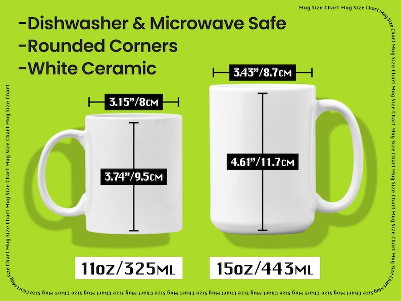 11oz & 15oz Mugs | White Ceramic