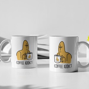 Coffee Addict - Infinite Zoom | Yellow Coffee Drinker Mug For Friend Birthday Present | Coffee Addict Gifts For Husband | Funny Coffee Mug For Coffeeholic Friend Boss | Caffeine Lover Mug For Wife