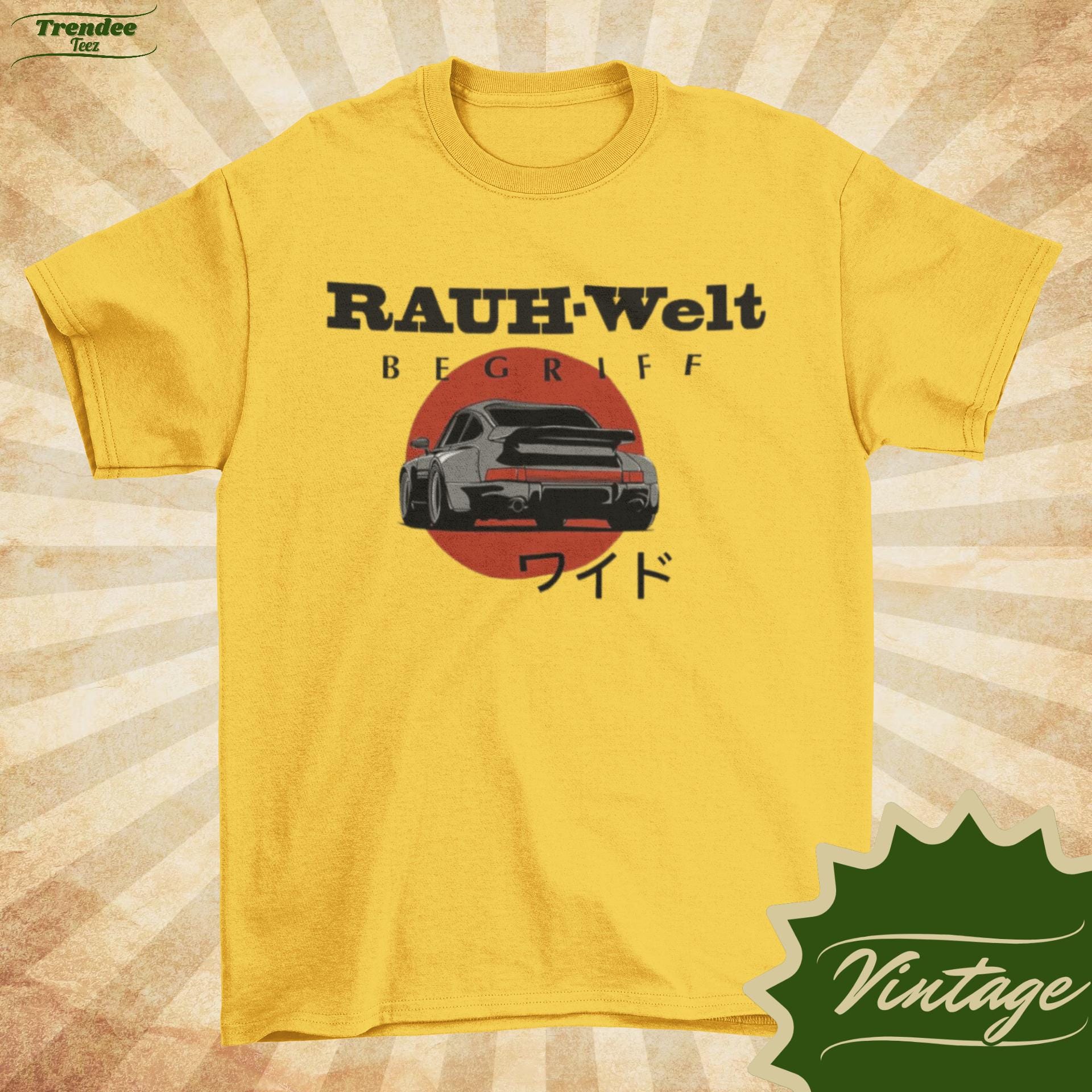 Montre Porsche T-shirt Porsche 911 Rauh-Welt Begriff - Édition Limitée