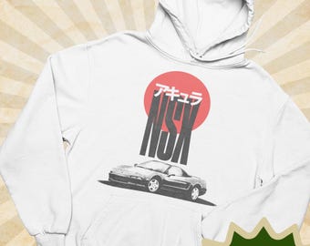 Vintage NSX Japanese Car Graphic Hoodie - Unisex Pullover Hooded Sweatshirt