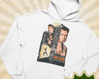 Die Hard Graphic Hoodie - Unisex Pullover Hooded Sweatshirt