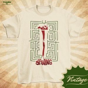 The Shining - Vintage Style Natural Crewneck T-shirt - Unisex | Movie poster shirt |
