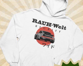 Vintage Style Rauh Welt 911 Pullover Hoodie: RWB Graphic Hoodie