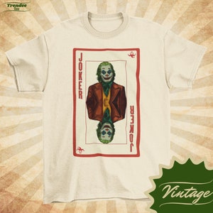 Carte à jouer Joker - Col rond naturel de style vintage - T-shirt unisexe | Chemise affiche de film |