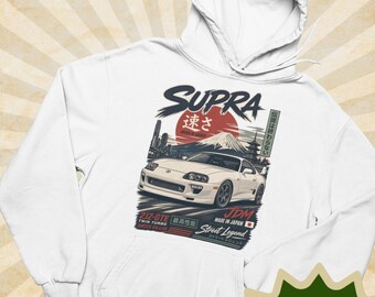 MK4 Supra JDM Graphic Hoodie - Unisex Pullover Hooded Sweatshirt