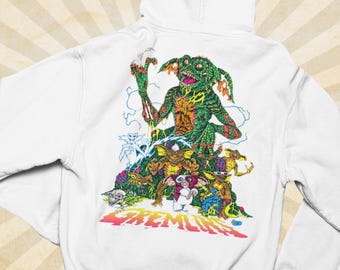 Vintage Gremlins Movie - Unisex Pullover Hooded Sweatshirt (BACKPRINT)