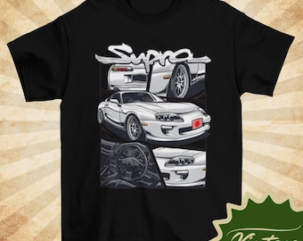 Vintage Style Supra Car Graphic T-Shirt - Unisex Cotton Crewneck