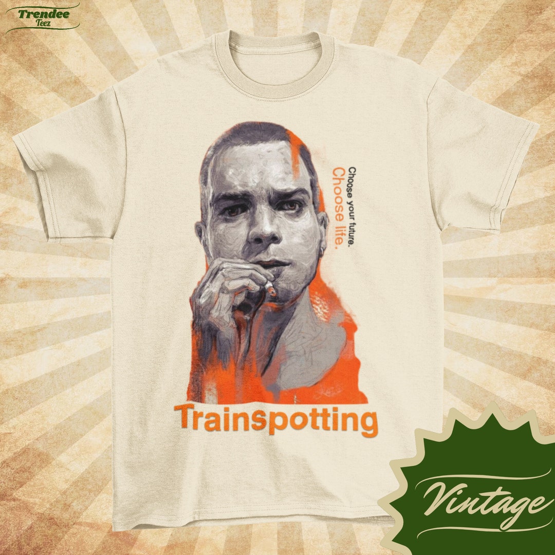 T-shirt Trainspotting - Motif Renton, Sick Boy, Diane, Taille Medium, 100% Coton, Neuf Avec étiquettes
