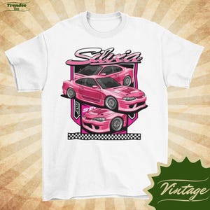 SILVIA - Vintage Style Natural Crewneck T-shirt - Unisex | Car Graphic shirt | Nissan Silvia Shirt | Car Collection | S15 Silvia Shirt |