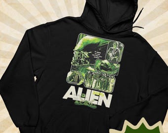 Alien Movie Graphic Hoodie - Unisex Pullover Hooded Sweatshirt