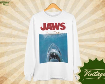 JAWS Movie Sweatshirt - Vintage Style Graphic Crewneck