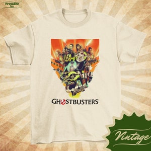 Ghostbusters - Vintage Style Natural Crewneck T-shirt -Unisex | Movie poster shirt |