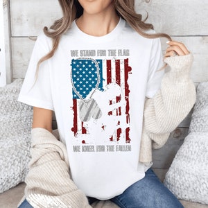 We Stand for the Flag We Kneel for the Fallen Tshirt , Memorial Day Tshirt , Memorial Day Shirt , Memorial Day Tee , American Flag Tshirt , image 3