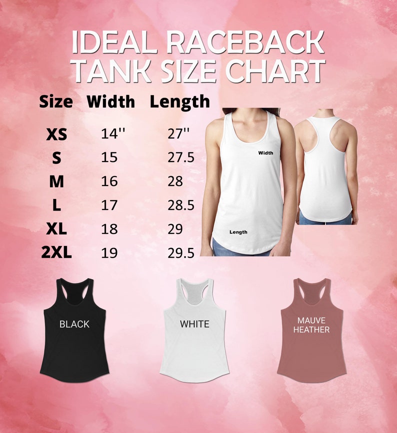 a women's tank top with measurements and measurements