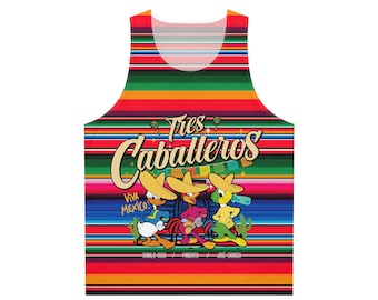 Camiseta sin mangas Tres Caballeros Serape Stripe / Disney Donald Duck Viva México