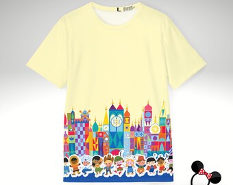 Camiseta de running "It's a Small World" para hombre / Media Maratón de Disneyland 2026