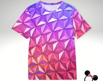 Maglietta sportiva da uomo Epcot Geodesic Sphere Purple