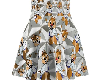 Chip and Dale on the sphere Running Marathon Weekend women&#39;s running run skirt