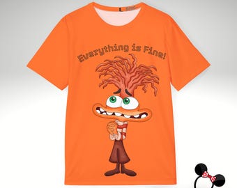 Maglia sportiva da uomo / maglietta da corsa Inside Out con personaggio Anxiety 2026