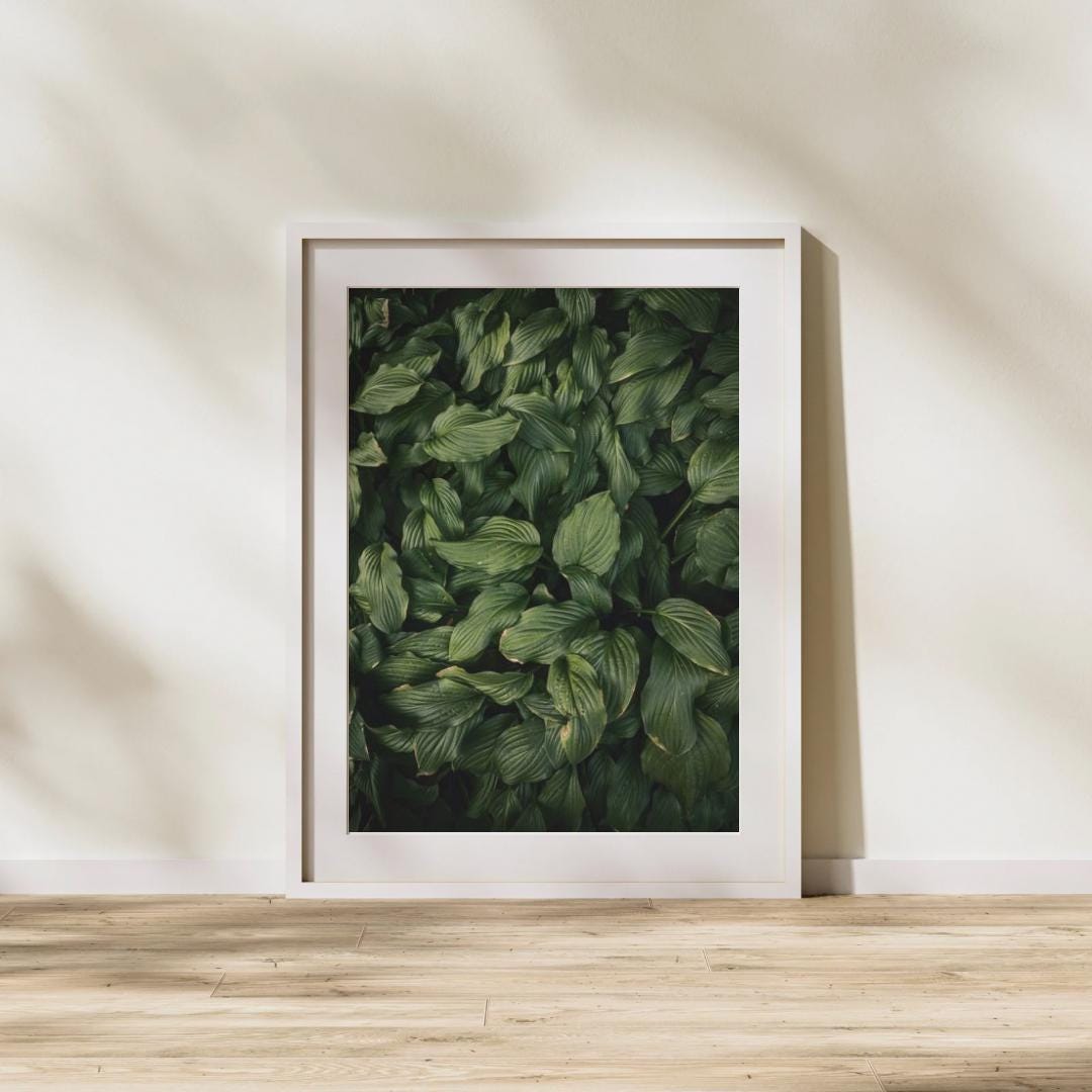 Botanical Leaf Print – Lush Green Plant Wall Art | Minimalist Nature ...